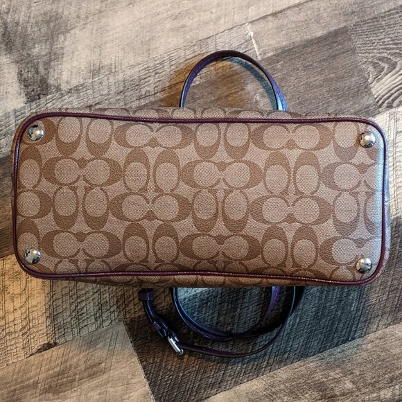 Coach Signature Cora Peyton Dome Satchel Bag Crossbody - Picture 6 of 11